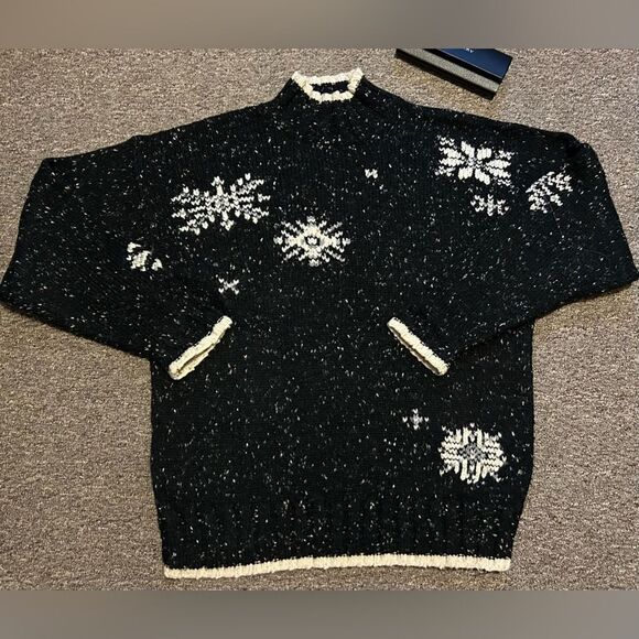 Vintage Christmas holiday oversized snowflake sweater Medium - Picture 3 of 8